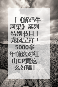 《解码牛河梁》系列特别节目丨龙凤呈祥！5000多年前这对红山CP竟这么好嗑