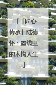 「匠心·传承」陆德怀：墨线里的木构人生