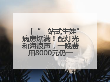 “一站式生娃”病房爆满！配灯光和海浪声，一晚费用8000元仍一床难求