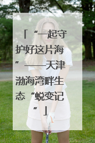 “一起守护好这片海”——天津渤海湾畔生态“蜕变记”
