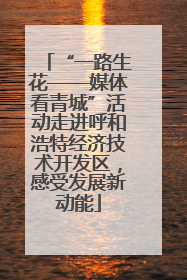 “一路生花——媒体看青城”活动走进呼和浩特经济技术开发区，感受发展新动能