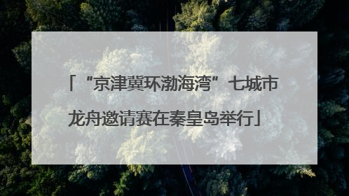 “京津冀环渤海湾”七城市龙舟邀请赛在秦皇岛举行