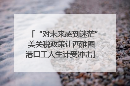 “对未来感到迷茫” 美关税政策让西雅图港口工人生计受冲击