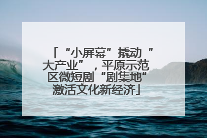 “小屏幕”撬动“大产业”，平原示范区微短剧“剧集地”激活文化新经济