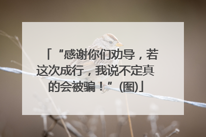 “感谢你们劝导，若这次成行，我说不定真的会被骗！”(图)