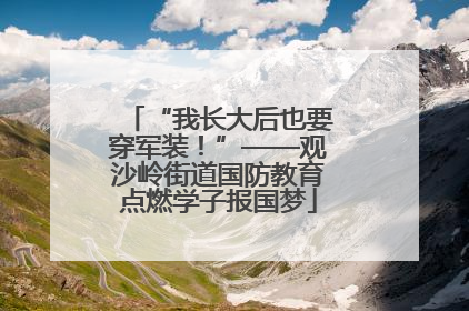 “我长大后也要穿军装！”——观沙岭街道国防教育点燃学子报国梦