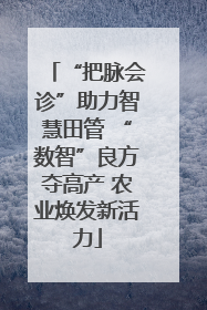 “把脉会诊”助力智慧田管 “数智”良方夺高产 农业焕发新活力