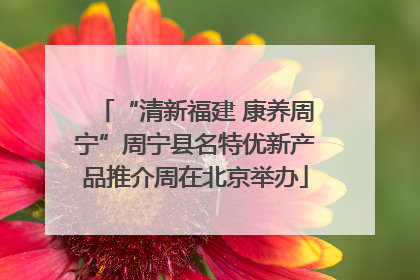 “清新福建 康养周宁”周宁县名特优新产品推介周在北京举办