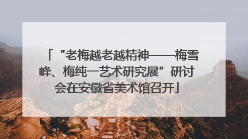 “老梅越老越精神——梅雪峰、梅纯一艺术研究展”研讨会在安徽省美术馆召开