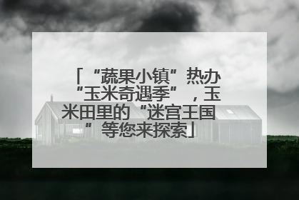 “蔬果小镇”热办“玉米奇遇季”，玉米田里的“迷宫王国”等您来探索