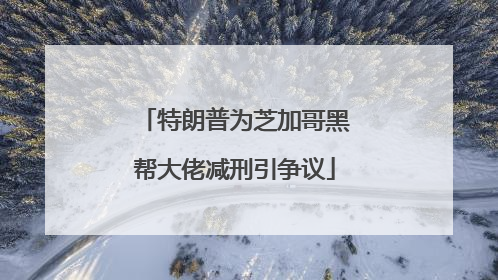 特朗普为芝加哥黑帮大佬减刑引争议