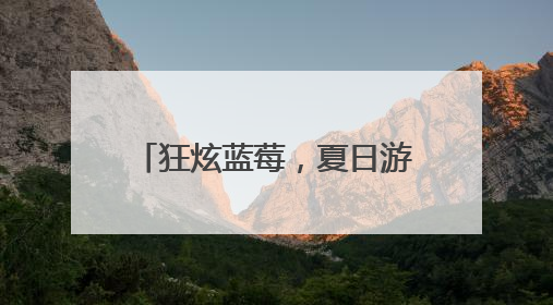 狂炫蓝莓，夏日游黄陂，快乐不宕机