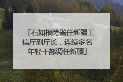 石如根跨省任新疆工信厅副厅长，连续多名年轻干部调任新疆