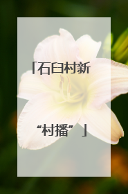 石臼村新“村播”