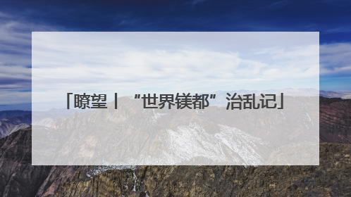 瞭望丨“世界镁都”治乱记