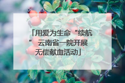 用爱为生命“续航” 云南省一院开展无偿献血活动