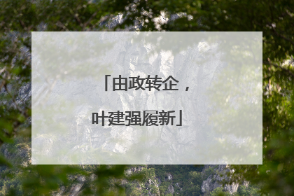 由政转企，叶建强履新