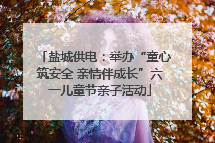盐城供电：举办“童心筑安全 亲情伴成长”六一儿童节亲子活动