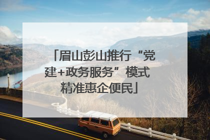 眉山彭山推行“党建+政务服务”模式 精准惠企便民