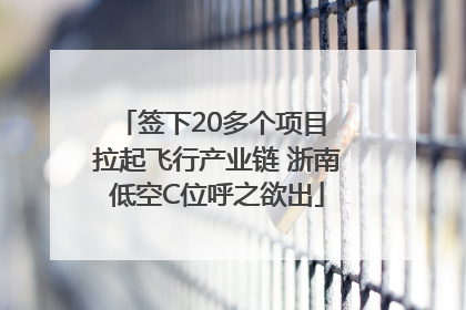 签下20多个项目 拉起飞行产业链 浙南低空C位呼之欲出