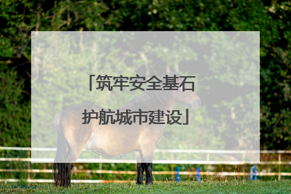 筑牢安全基石 护航城市建设