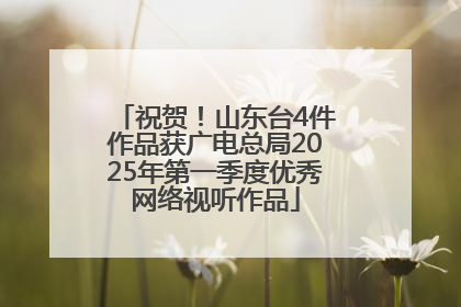 祝贺！山东台4件作品获广电总局2025年第一季度优秀网络视听作品