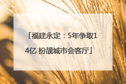 福建永定：5年争取14亿 扮靓城市会客厅