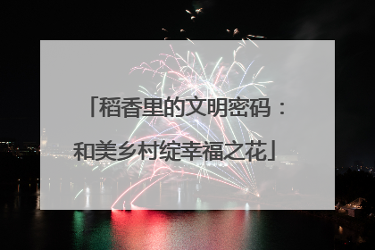 稻香里的文明密码：和美乡村绽幸福之花