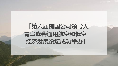 第六届跨国公司领导人青岛峰会通用航空和低空经济发展论坛成功举办