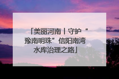 美丽河南丨守护“豫南明珠”信阳南湾水库治理之路