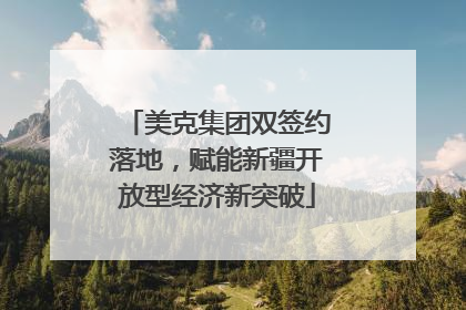 美克集团双签约落地，赋能新疆开放型经济新突破