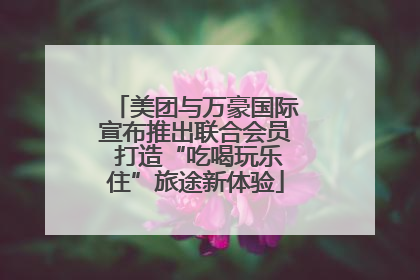 美团与万豪国际宣布推出联合会员 打造“吃喝玩乐住”旅途新体验