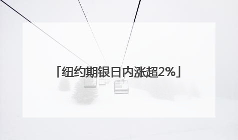 纽约期银日内涨超2%
