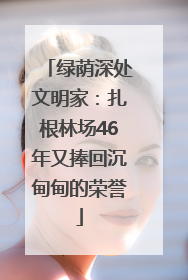 绿荫深处文明家：扎根林场46年又捧回沉甸甸的荣誉