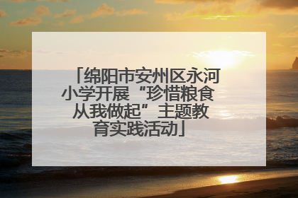 绵阳市安州区永河小学开展“珍惜粮食 从我做起”主题教育实践活动