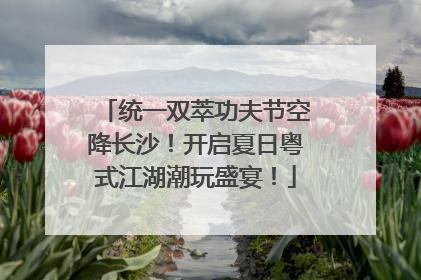 统一双萃功夫节空降长沙！开启夏日粤式江湖潮玩盛宴！