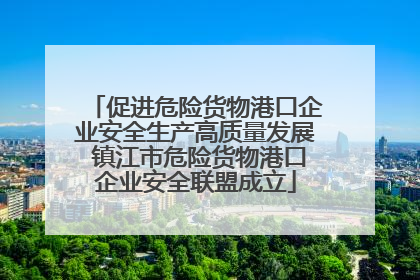 促进危险货物港口企业安全生产高质量发展 镇江市危险货物港口企业安全联盟成立