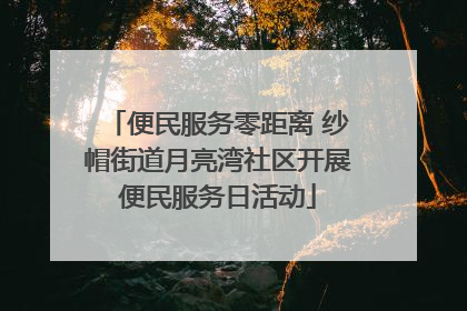 便民服务零距离 纱帽街道月亮湾社区开展便民服务日活动
