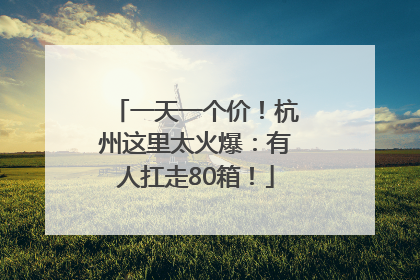 一天一个价！杭州这里太火爆：有人扛走80箱！