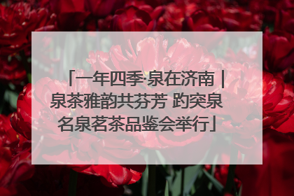 一年四季·泉在济南｜泉茶雅韵共芬芳 趵突泉名泉茗茶品鉴会举行