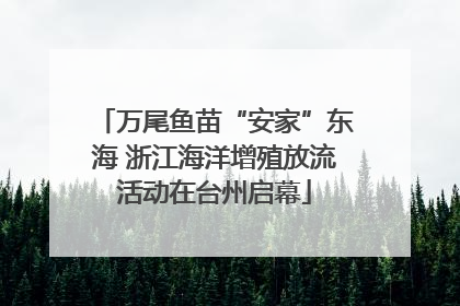 万尾鱼苗“安家”东海 浙江海洋增殖放流活动在台州启幕