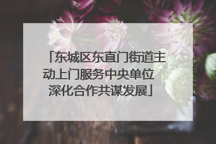 东城区东直门街道主动上门服务中央单位 深化合作共谋发展