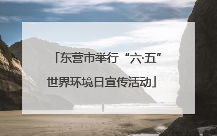 东营市举行“六·五”世界环境日宣传活动