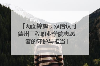 两面锦旗，双倍认可德州工程职业学院志愿者的守护与担当