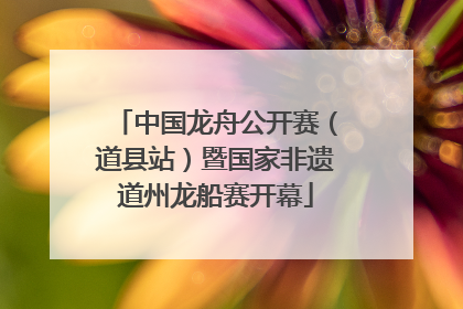 中国龙舟公开赛（道县站）暨国家非遗道州龙船赛开幕