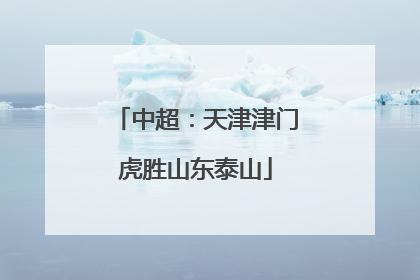 中超：天津津门虎胜山东泰山