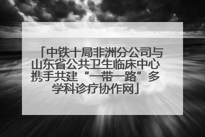 中铁十局非洲分公司与山东省公共卫生临床中心携手共建“一带一路”多学科诊疗协作网