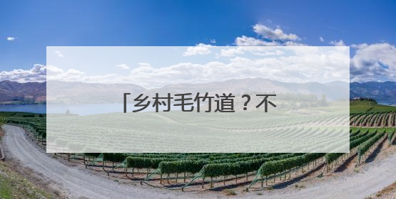 乡村毛竹道？不，潮玩新赛道！