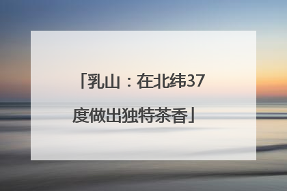 乳山：在北纬37度做出独特茶香