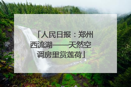 人民日报：郑州西流湖——天然空调房里赏莲荷